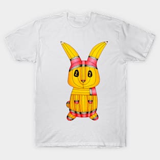 Pencil Rabbit Drawing T-Shirt